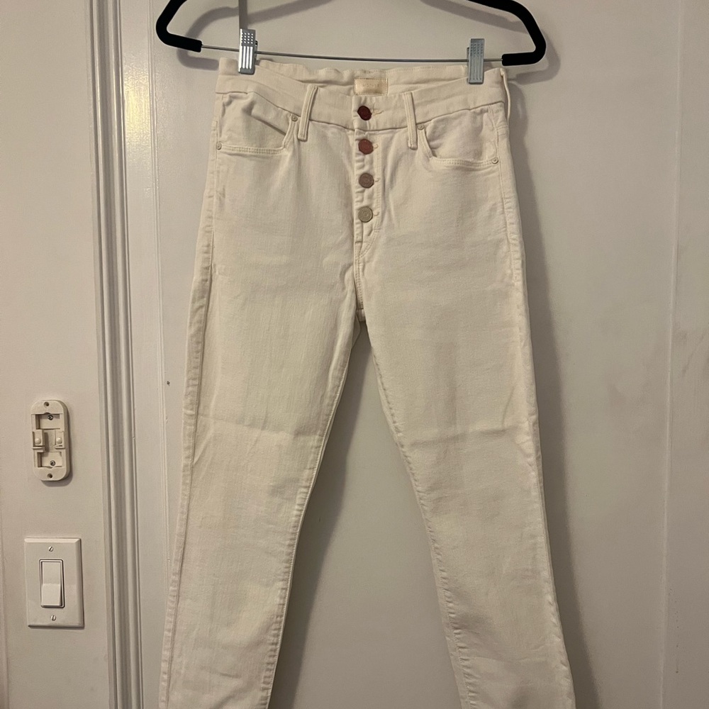 Never Worn Mother Pixie Rainbow Button Fly Skinny… - image 8